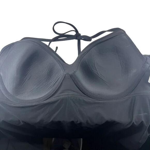 Athleta Hampton Bra Cup Tankini Top Black #798481 38B/C - Picture 3 of 6